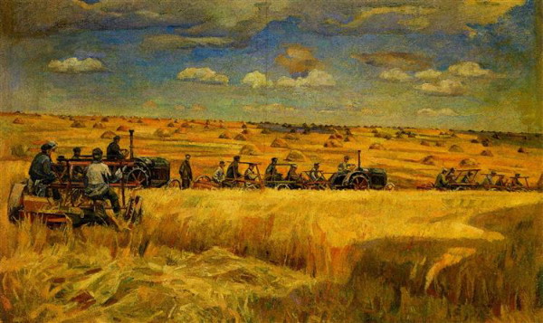 Image - Karpo Trokhymenko: Mowing (1935).